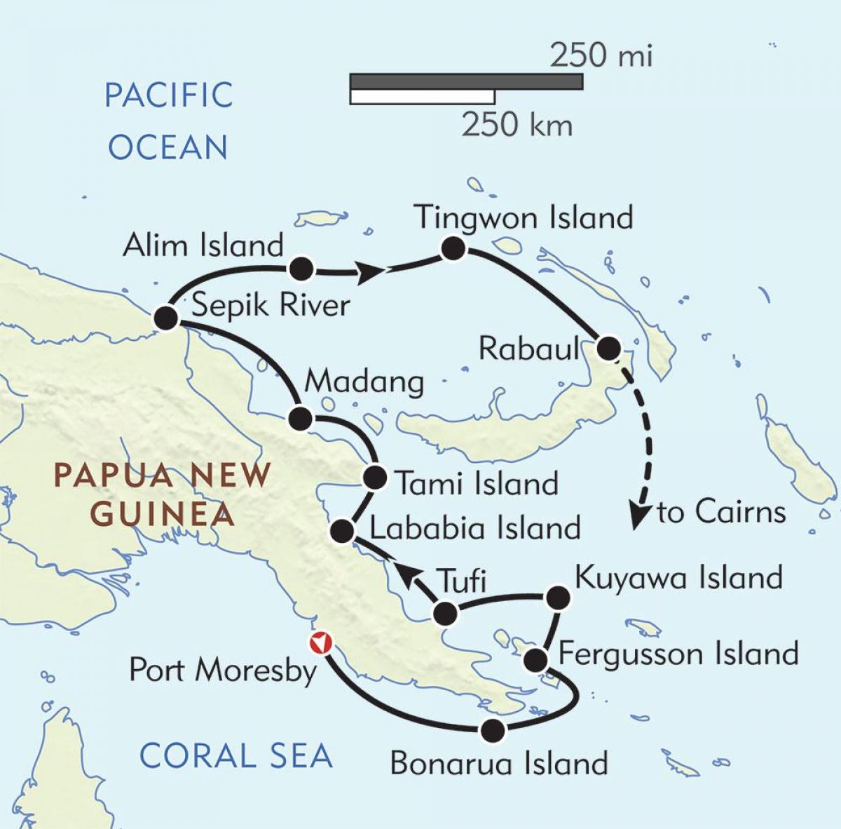 žemėlapis rabaul papua naujoji gvinėja