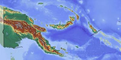 Papua naujoji gvinėja topografinis žemėlapis