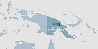 Žemėlapis goroka papua naujoji gvinėja