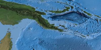 Žemėlapis palydovinį žemėlapį, papua naujoji gvinėja