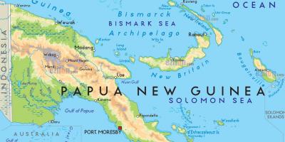 Žemėlapis port papua naujoji gvinėja